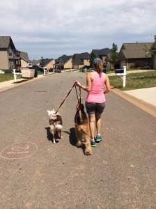 The three ladies on a mid-day stroll.