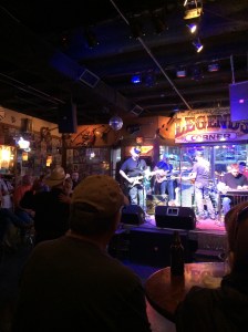 Listening to some music on the strip.