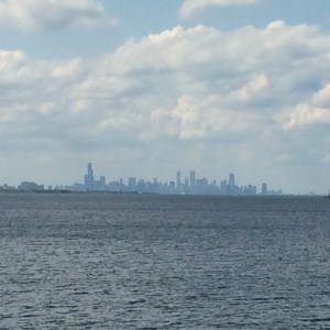 View of the Chicago Skyline from Whiting.