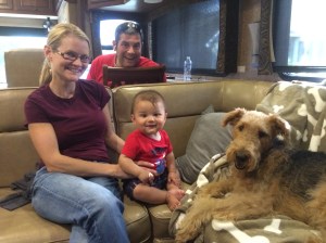 Playing with Lincoln in the RV