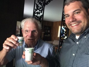 Having a Shot of Whiskey with Pop (94 Years Old on his way to 100)