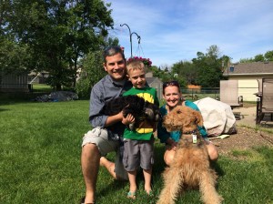 In Hanover Park Visiting Heather, Ean and Puppy Scooby.   Did I mention Heather's Husband is a Manger of Portillo's...Coincidence....I think not.