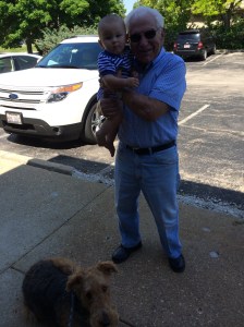 Pop with his Two Great-Grandchildren Munchen and Parker