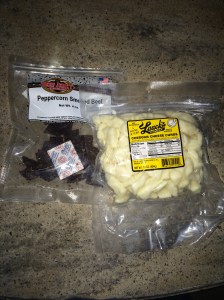 Beef Jerky and Cheese Curds......Life is good and so is Wisconsin