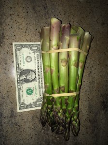 Michigan grows the biggest asparagus you will ever see.  I don't know what asparagus is but it makes my humans pee smell.