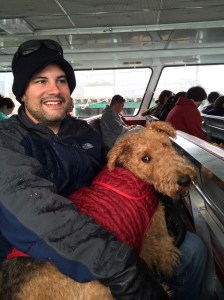 I'm scared and this ferry ride is rough.  I am a lap dog right??