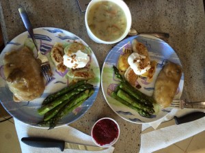 Mommy found a great polish restaurant.  They had the best pierogi's, stuffed cabbage and dill pickle soup.  