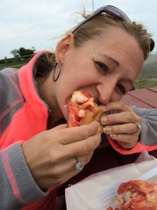 Mommy not sharing any of her food with me.  