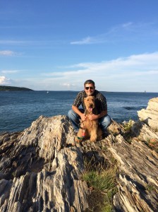 Overlooking the bay, with a lighthouse visible to the right.