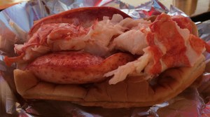 One of the better lobster rolls that we had.  Can  you see the two claws on the left side.  Once again the damn humans did not share.  They are so shellfish....I mean selfish.