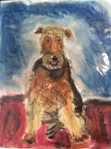 Found a local artist when we went back into Portland.  I don't think she quite captured the essence of my being, but I am just a dog and sniff butts who am I to say.  Oh wait, I am now the Vermont Dog Critic (see Burlington post).