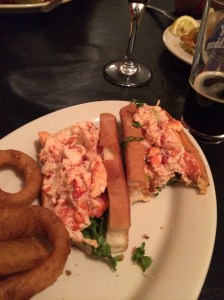 Daddy's first Lobster Rolls at Bray's brewpub in Naples Maine.  They were excellent.  The first of many to come.