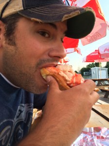 Daddy not sharing the Lobster Roll.