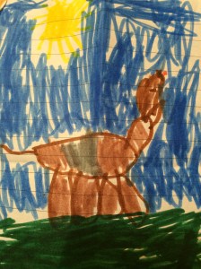 I have another Artist's rendition of me.  This one is from Amy and Angelo's son AJ.  I think this is the best one so far.