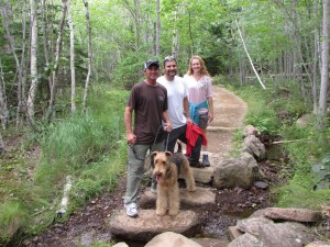 This was on our way down.  The only stretch that was flat and not just big boulders to hike over.