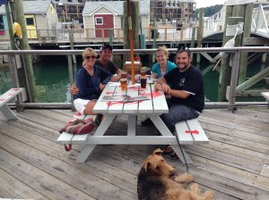 My neighbors Uncle Tom and Aunt Sally came out to visit me.  