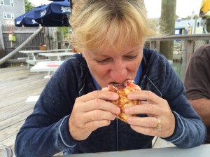 Aunt Sally's first lobster roll.