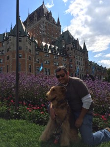 We took a weekend trip to Quebec City.  After this picture I made sure to leave my mark if you will on the lovely landscaping. 