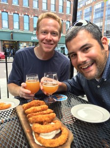 Having some great local beers (Hill's Farm Stead) and wonderful farm to table grub.